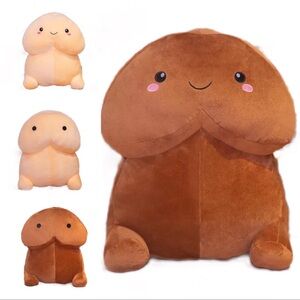 Dick Plushies Pillow - 30 cm (Beige or Brown Color)